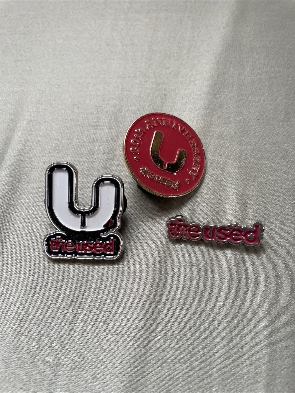 20th Anniversary The Used Enamel Pin Set - Logo Pins
